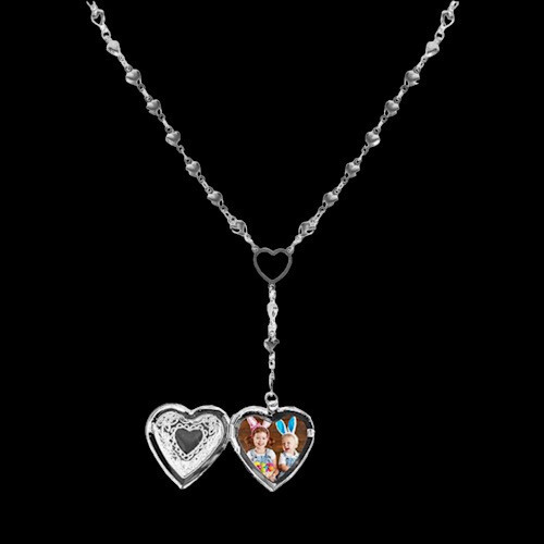 Personalized Heart Locket Necklace Stainless Steel