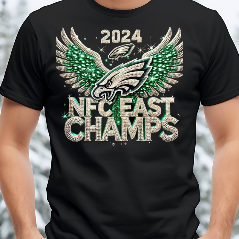 Faux Rhinestone Eagles NFC Champs