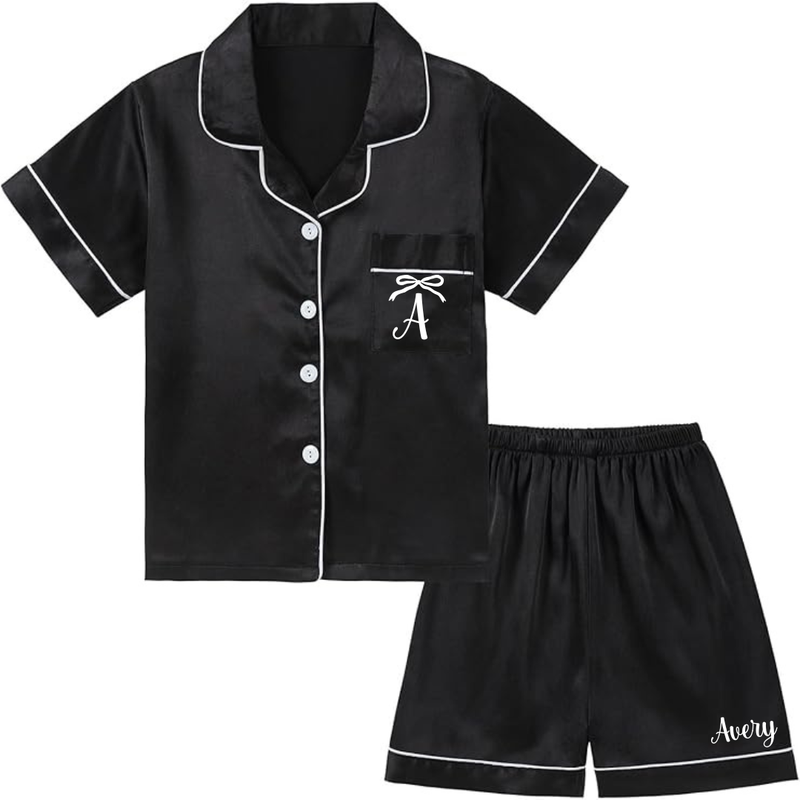 AUM Satin Embroidered Pajama Set