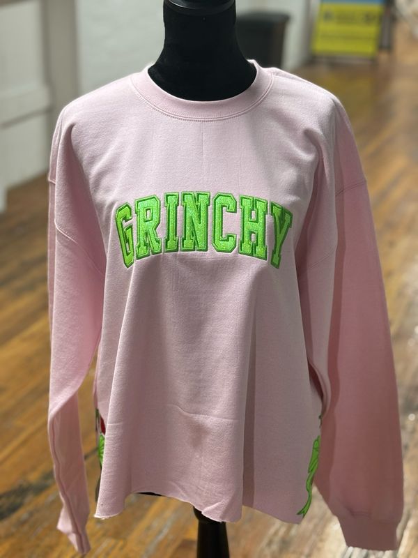 Grinchy Embroidered Crewneck
