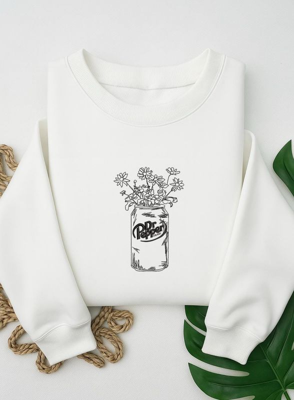Dr Pepper Floral Can Crewneck