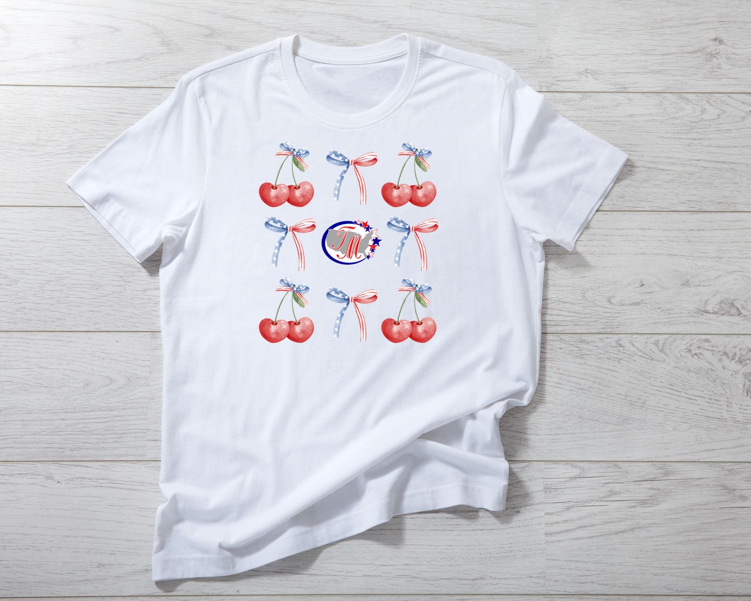 Patriotic Cherries And Bows