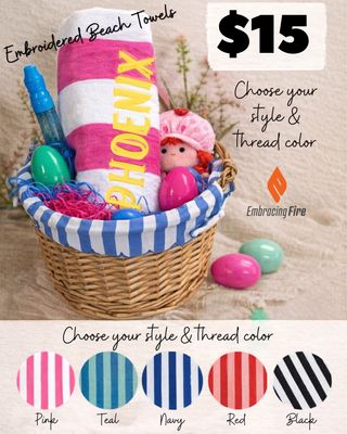 Embroidered Beach Towel