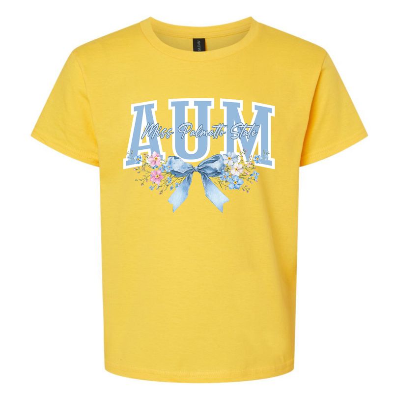 AUM Collegiate Floral Bow