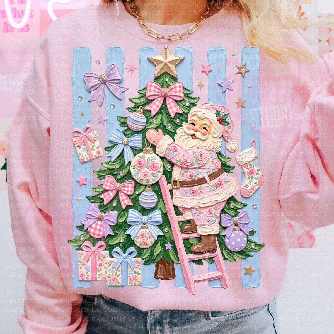 Pretty In Pink Santa