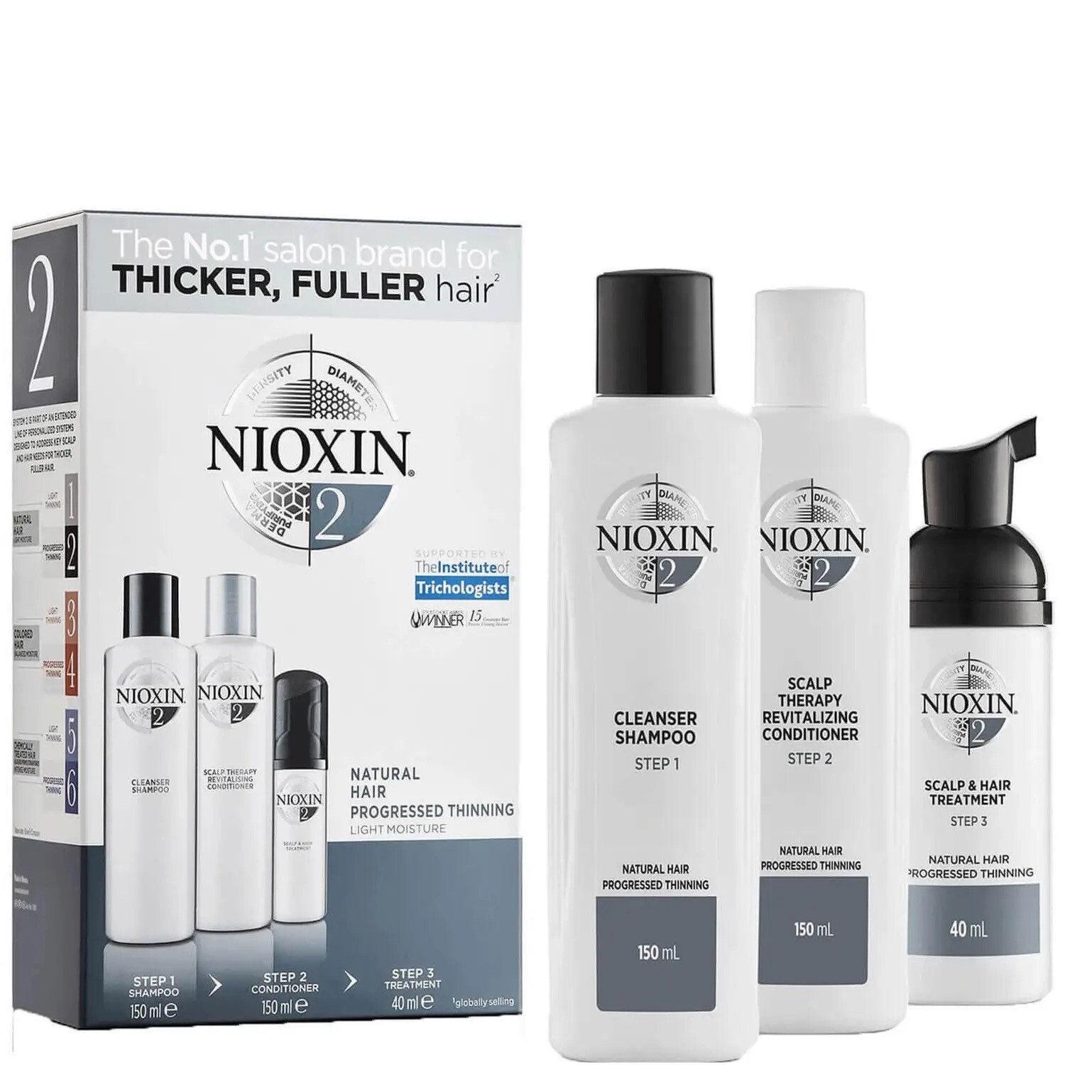Nioxin Kit System 2 - Natural Hair (Progressed Thinning)