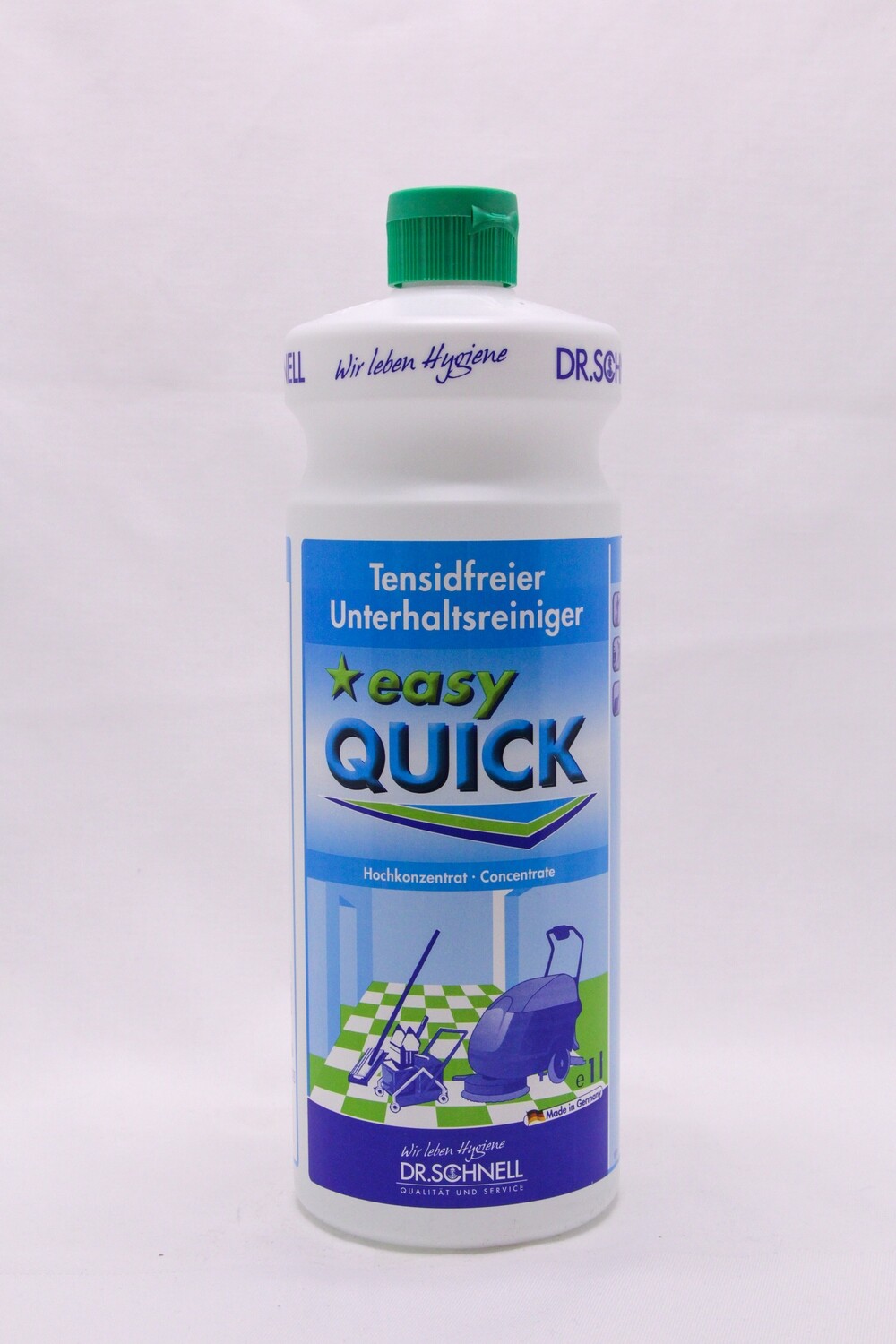 EASY QUICK Konzentrat Unterhaltsreiniger
Unterhaltsreiniger für wasserfeste Oberflächen, tensid frei