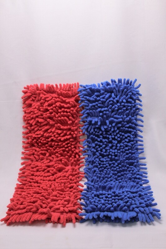 Wischmop Chenille Mopp samtartige Oberfläche 40cm oder 50cm in rot oder blau