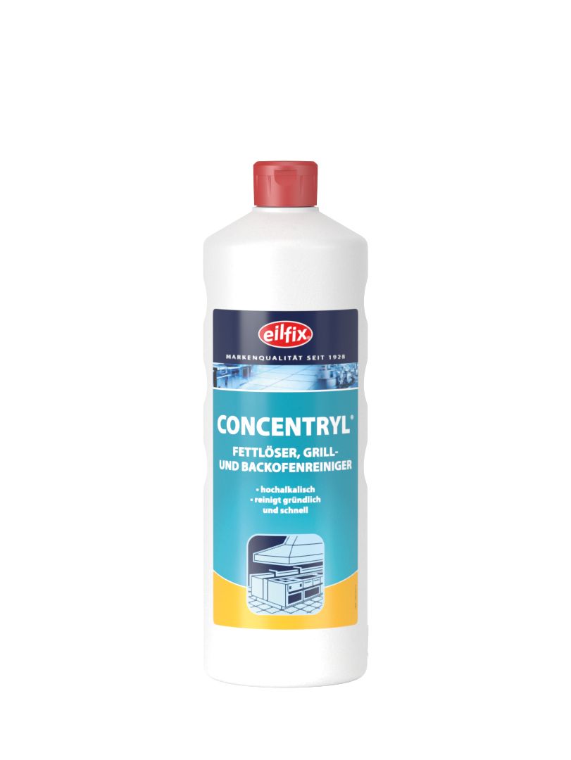 Eilfix® Concentryl® Fettlöser | Grill- &amp; Backofenreiniger | 1 Liter Flasche Grill- &amp; Backofenreiniger von Becker Chemie ✔ Auch für Konvektomaten, Fritteusen, Dunstabzugshauben &amp; Kacheln