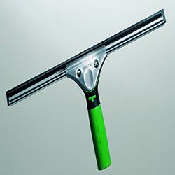 UNGER ErgoTec® Wischer Fensterabzieher, 25 bis 45 cm Fensterwischer komplett mit Griff und Schiene mit hartem Gummi