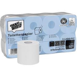 SMA101 Topa weiß 3lg CLEAN and CLEVER 8x8Rll à250Bl Toilettenpapier Recycling
