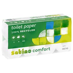 WEPA Satino Comfort Topa 2lg hochweiß 8x8Rll à 250Bl Recyclingpapier