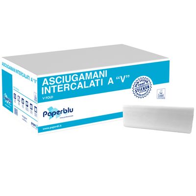 Falthandtuch Paperblu 25x21 2lg hw 3150 Blatt ZZ - Falzung reiner Zellstoff Handtuchpapier