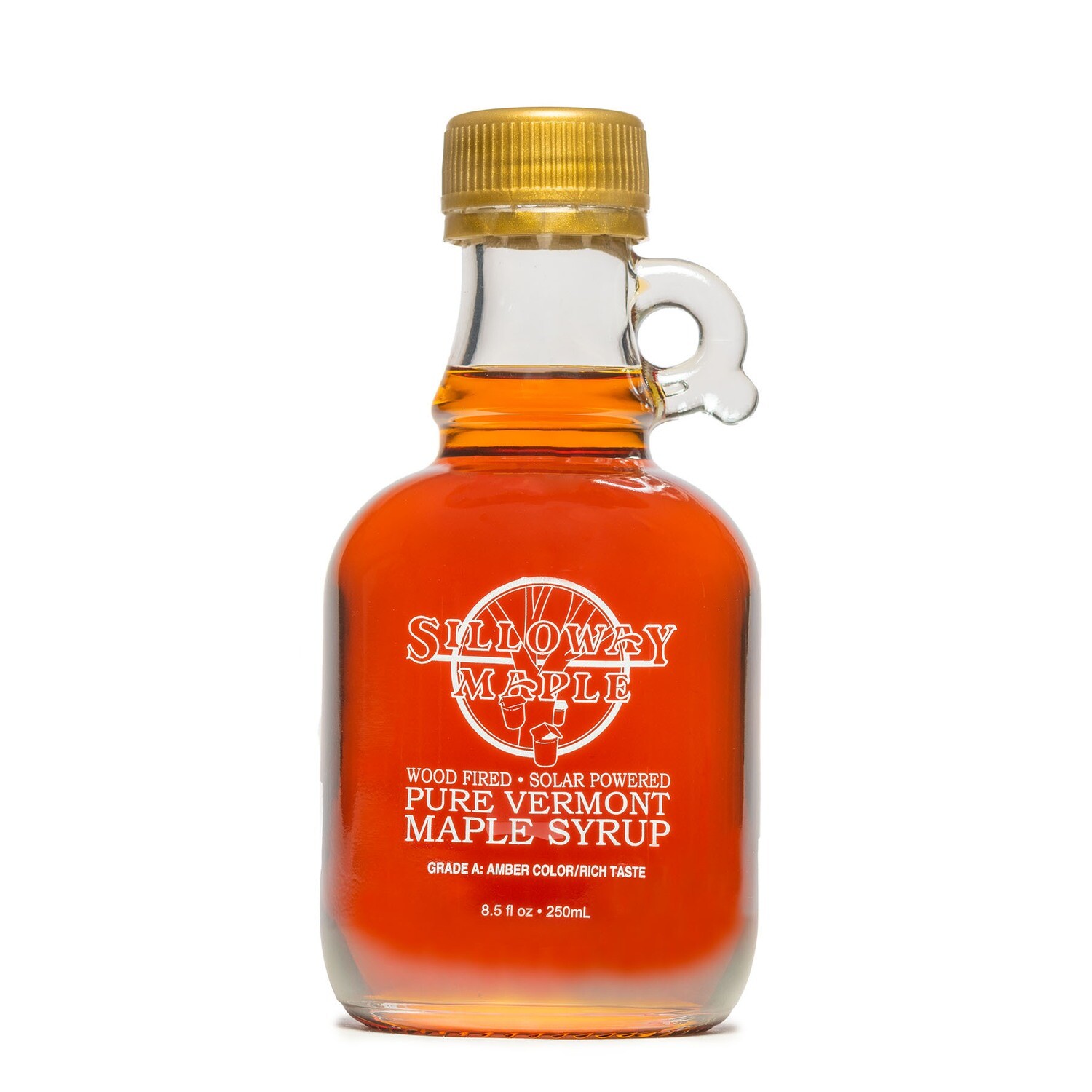 Glass jug of Pure Vermont Maple Syrup, 8.5 ounce