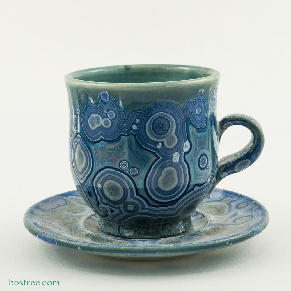 Crystalline Glaze Cup and Saucer by Andy Boswell #ABCS004