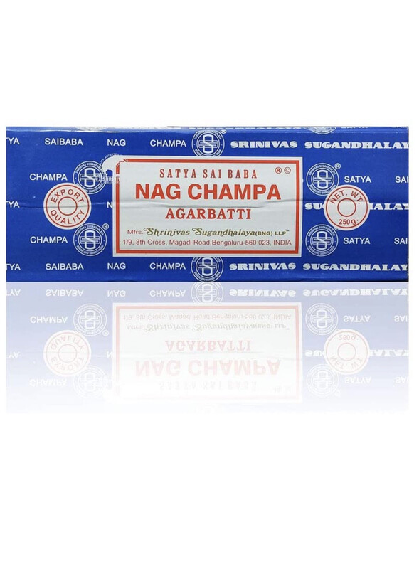 Satya Sai Baba Nag Champa Agarbatti Incense Sticks Box 250gms Hand Rolled Agarbatti Fine Quality Incense Sticks for Purification, Relaxation, Positivity, Yoga, Meditation
