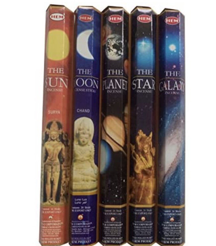 HEM Celestial Incense Variety Sun Moon Star Planet Galaxy, 100 Stick
