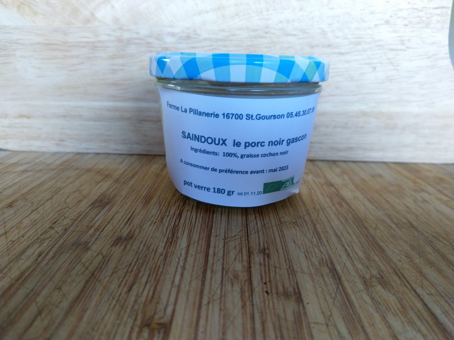 Saindoux cochon noir 180 gr