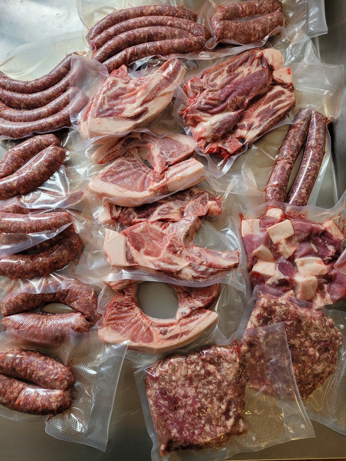 Colis de Viande de Porc Noir Bio 5 kg, sous vidé