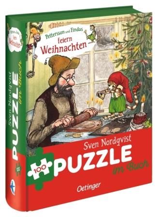 Pettersson und Findus feiern Weihnachten. Puzzle im Buch. 100 Teile. 6-8Jahre