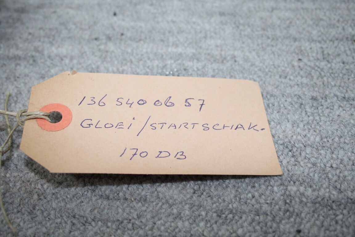 Gloei / Start schakelaar