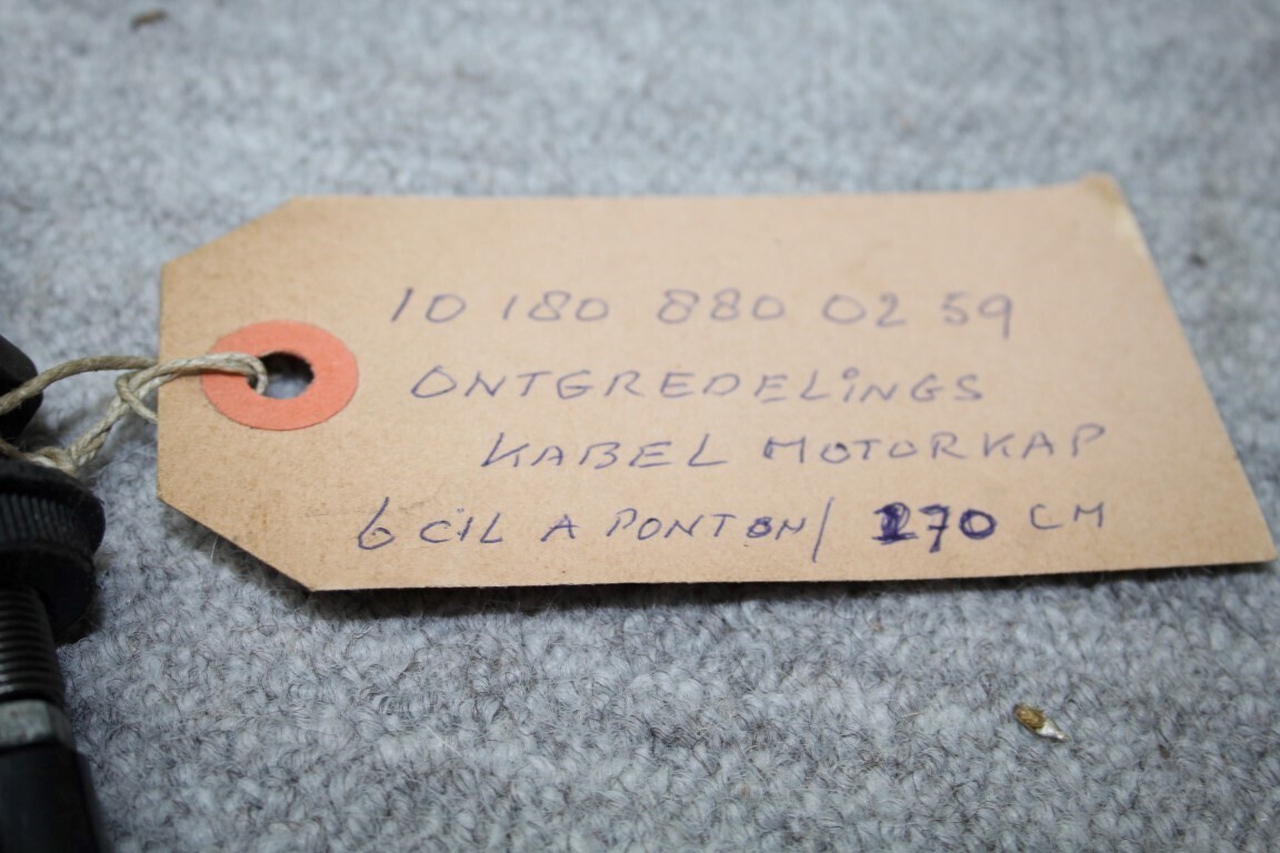 Ontgrendeling motorkap 170cm