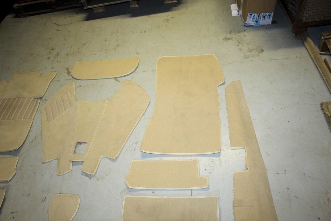 Bekleding set crème velours