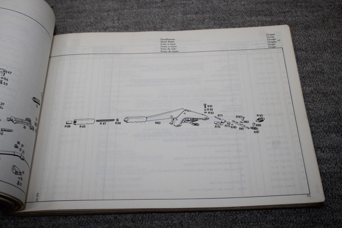 Parts catalogus 350SL/SLC (R107)