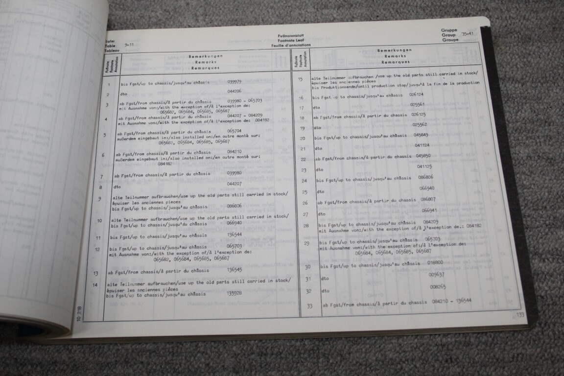 Parts catalogus W114