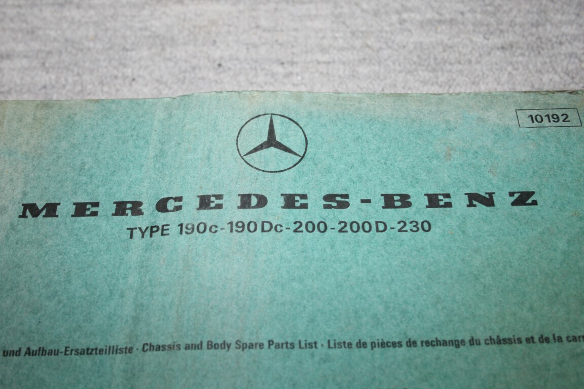 Parts catalogus W110