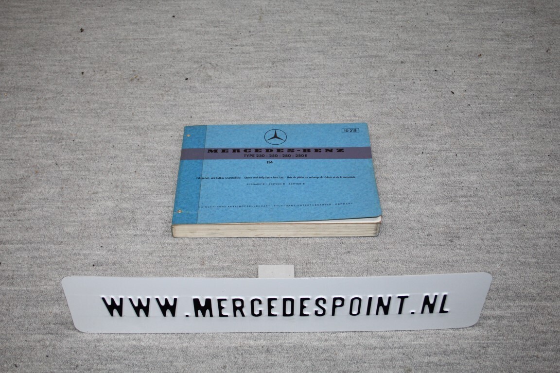 Parts catalogus W114