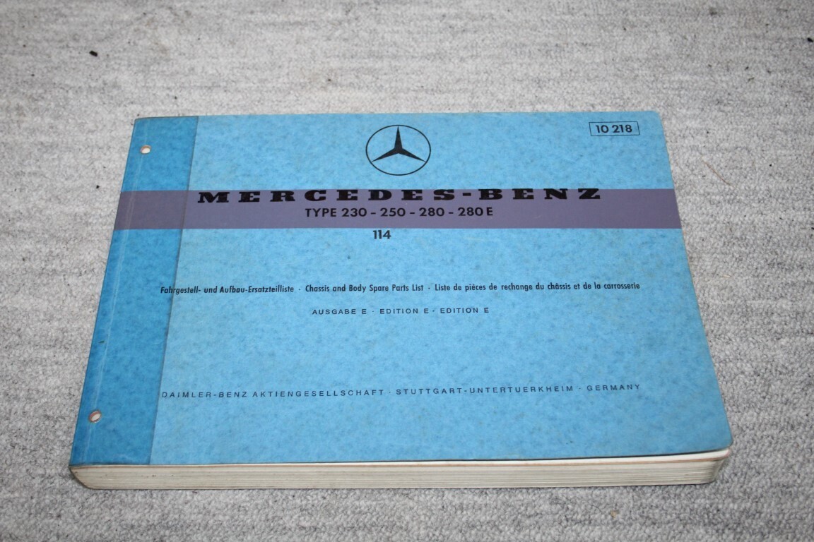 Parts catalogus W114