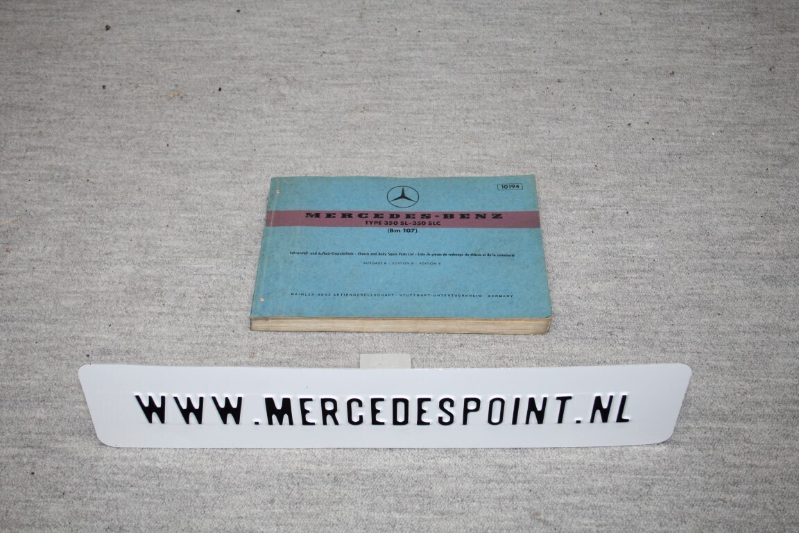 Parts catalogus 350SL / SLC