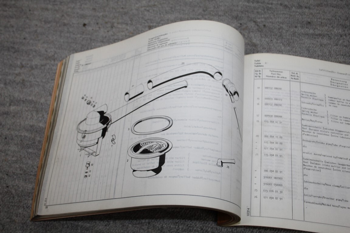 Parts catalogus OM615 motor (W115)
