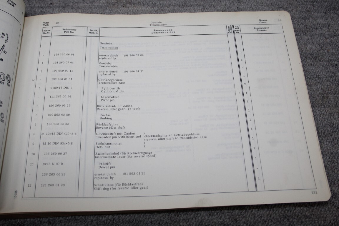 Parts catalogus 300SL Roadster (W198)