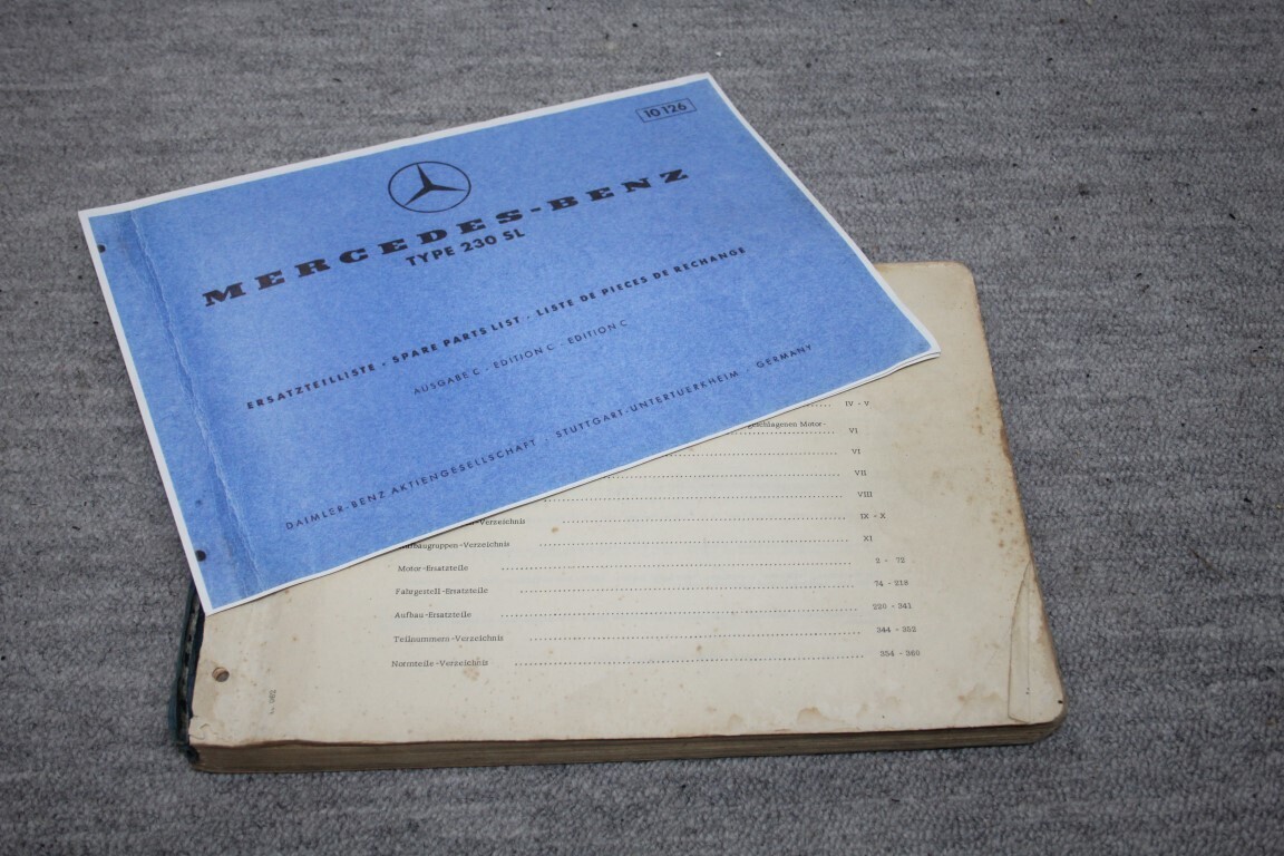 parts catalogus 230 SL (R113)