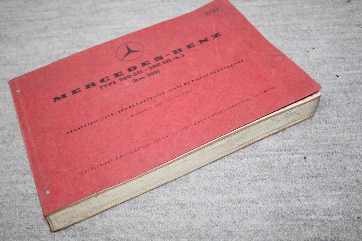 Parts catalogus 300SEL (W109)