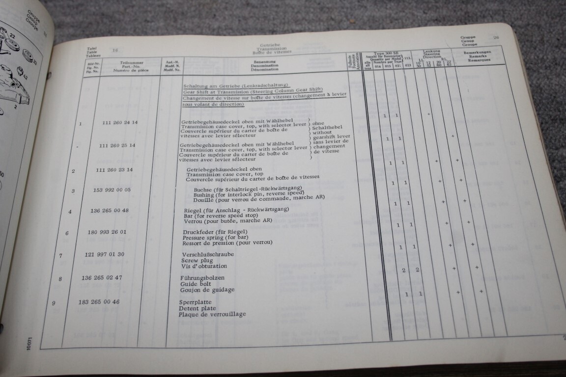 Parts catalogus 300SE (W112)
