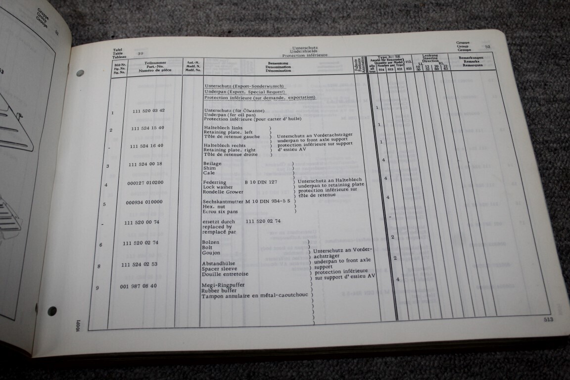 Parts catalogus 300SE (W112)