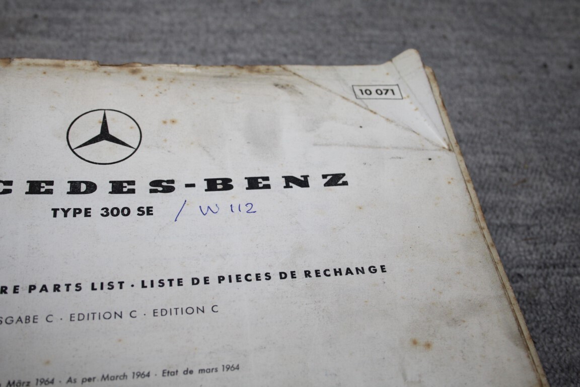 Parts catalogus 300SE (W112)