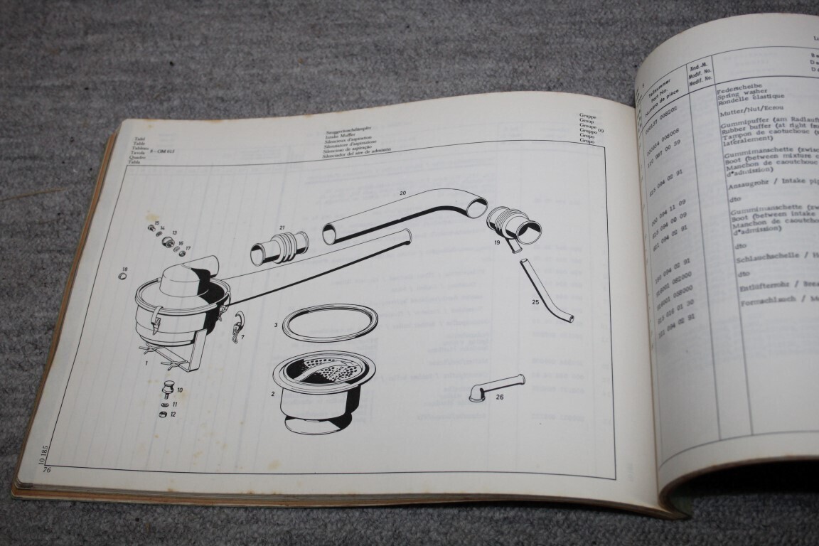 Parts catalogus OM 615 Motor