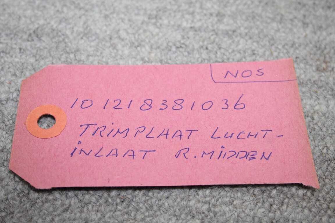 Trimplaat luchtkanaal R onder