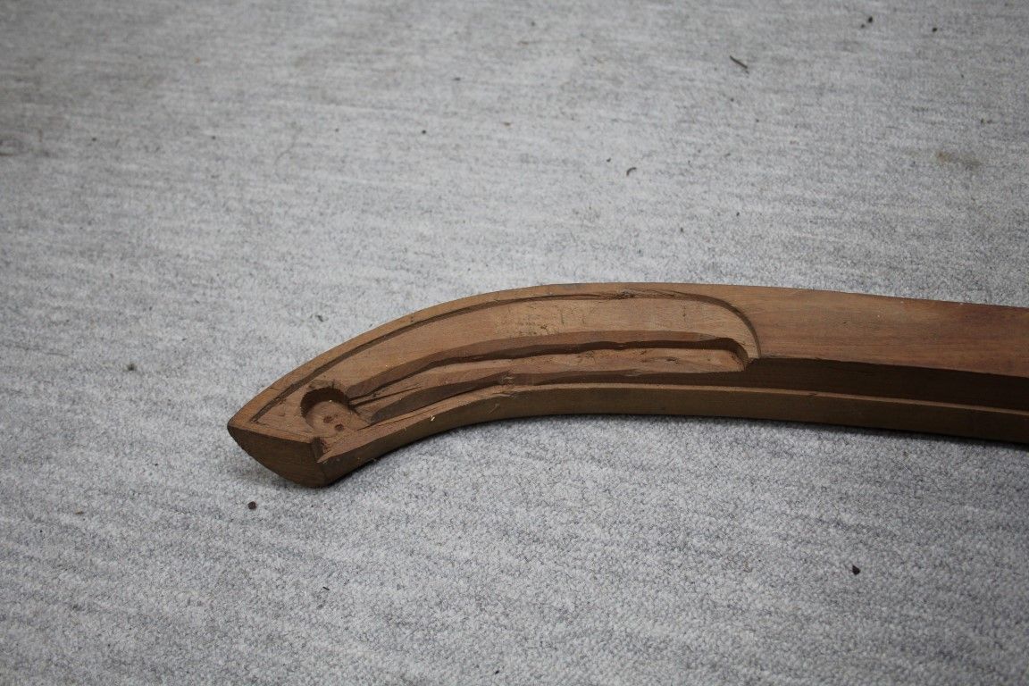 Houten lijst cabrio kap voorzijde Houten lijst cabrio kap voorzijde
