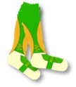 Kukri Playing Sock (Green and Gold)