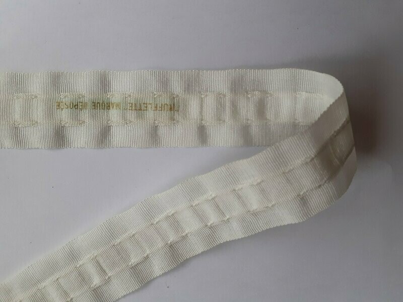 Ruflette de 35 mm de largeur  2 cordons , vendu au mètre