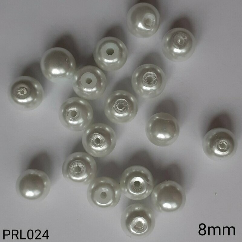 70 perles en verre 8mm teinté /6 couleurs