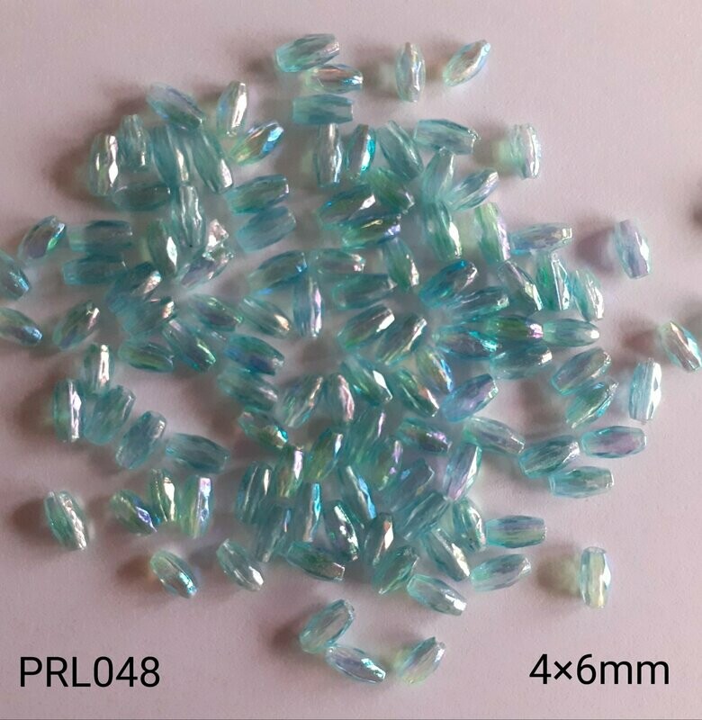 400 perles de riz 4x6mm nacré / 2 coloris