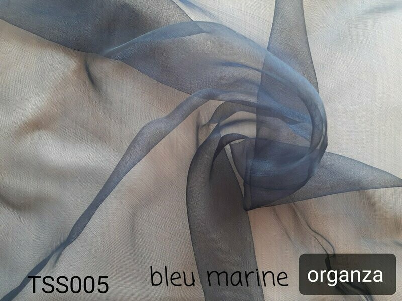 Organza couleur bleu marine