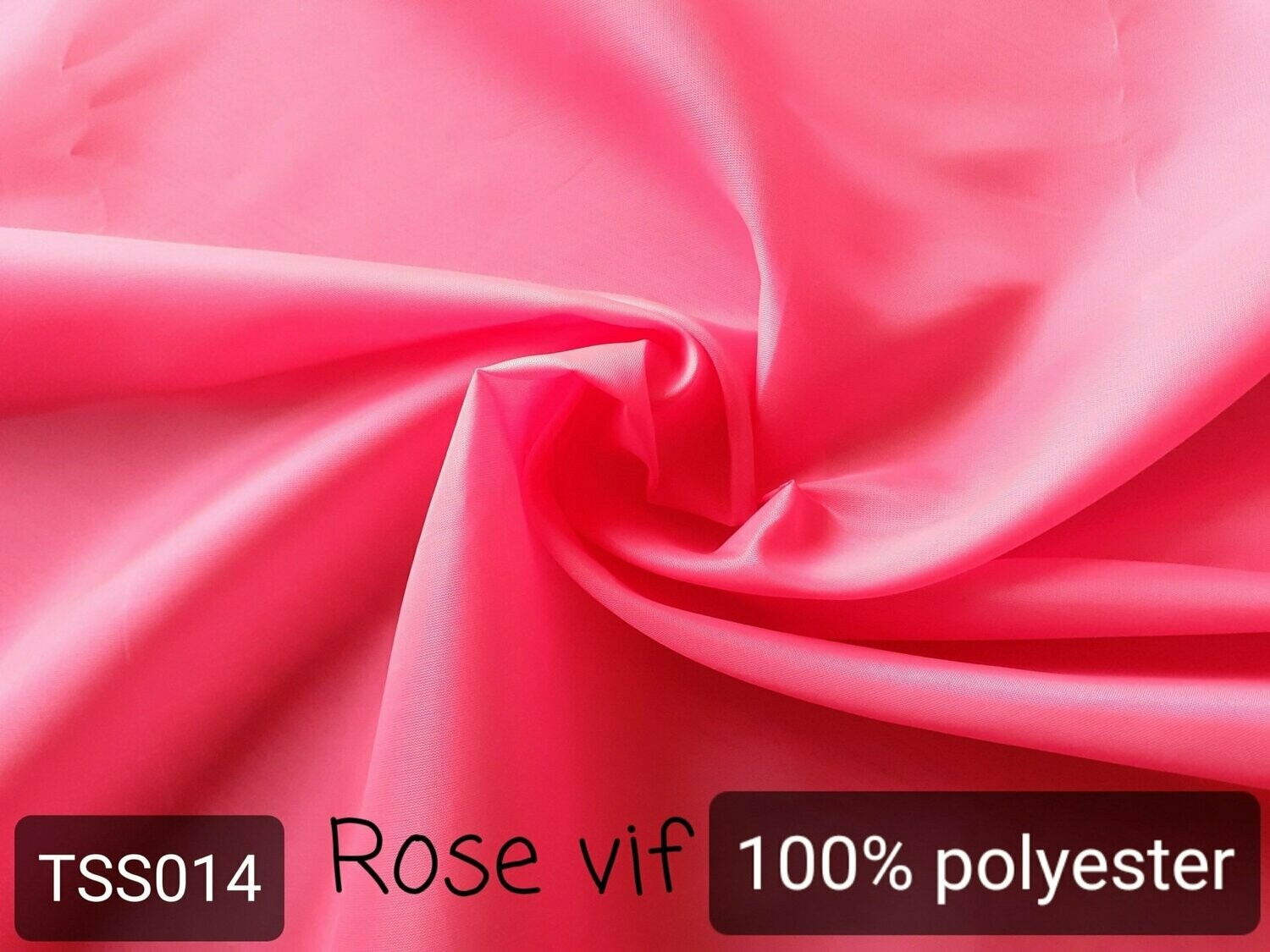 Doublure 100% polyester rose vif(175x150cm)