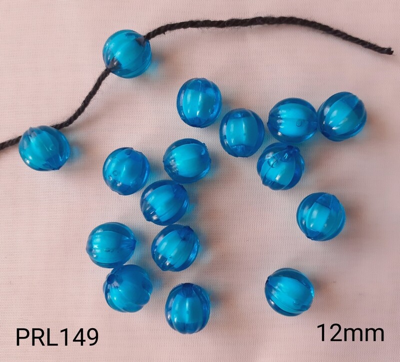40 perles 12mm bleu